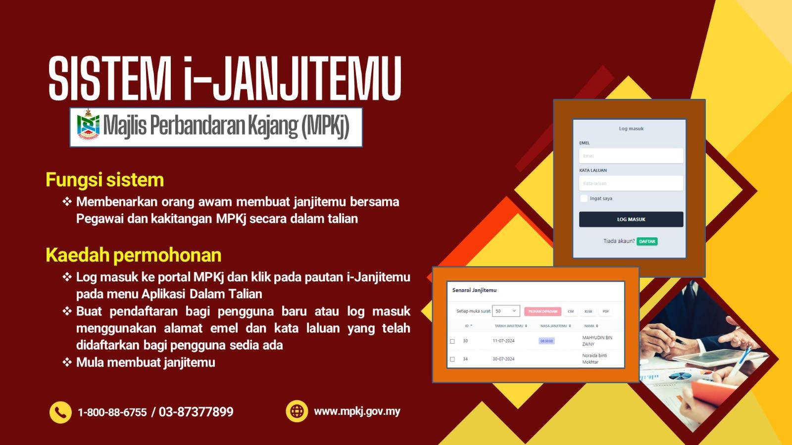 pengumuman sistem ijanji temu mpkj